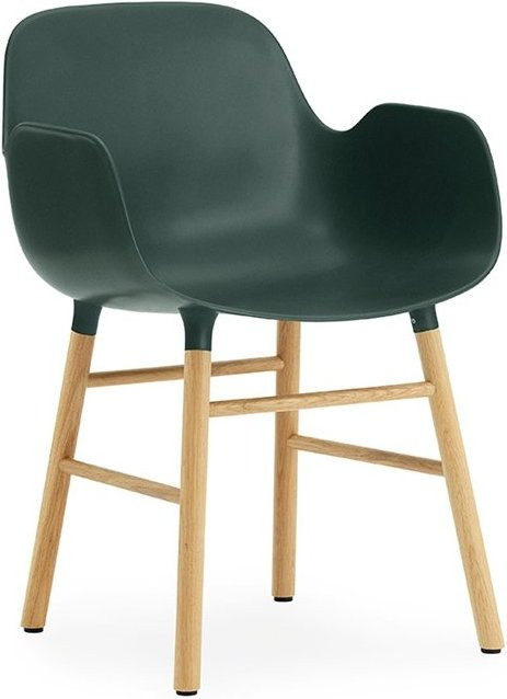 Normann Copenhagen Form Armlehnstuhl mit Holzgestell in Grün - Bild 1