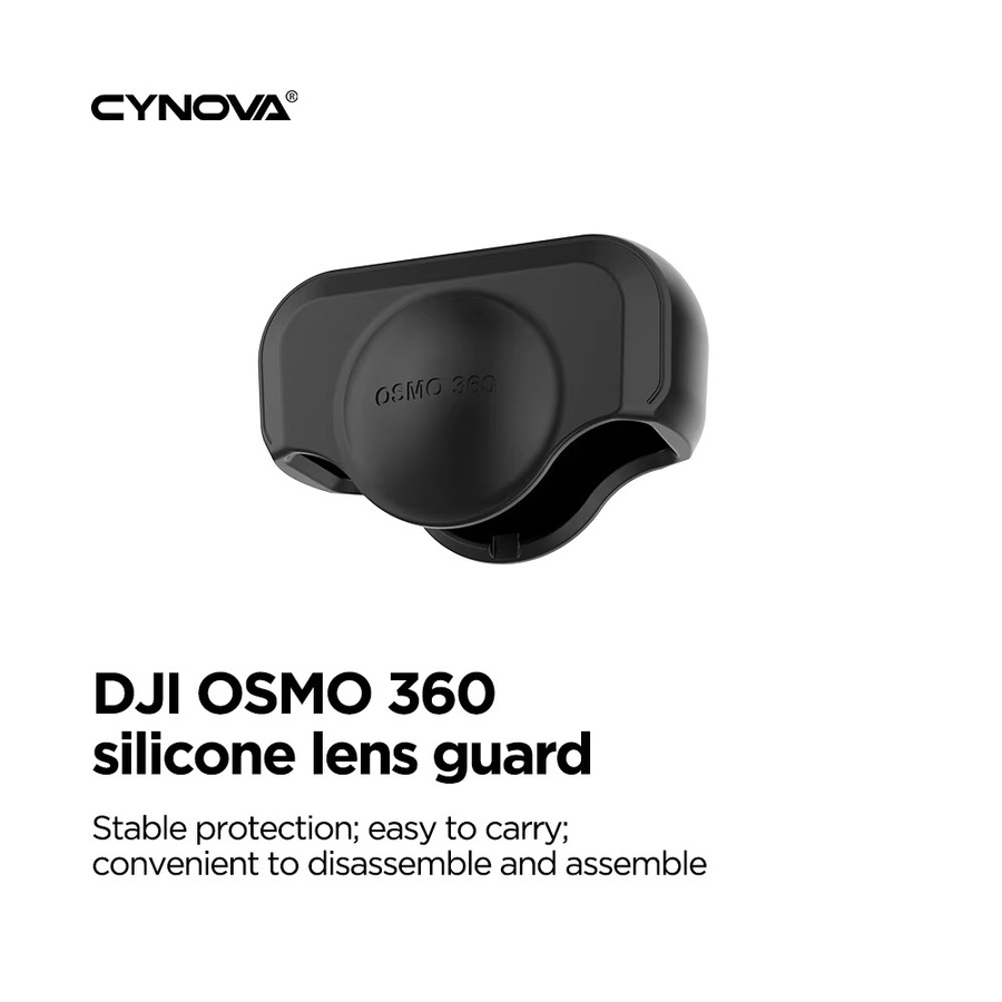 DJI Osmo 360 Objektivschutz aus Silikon mit Schnellverschluss in Schwarz - Bild 2