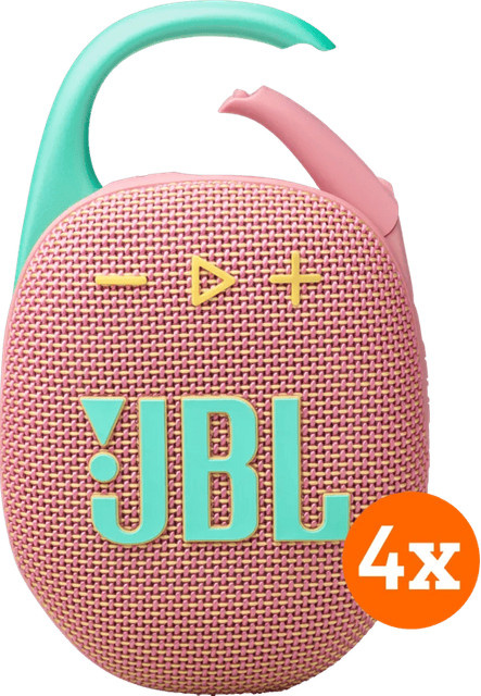 JBL Clip 5 Bluetooth Lautsprecher Pink 4er-Pack IP67 wasserfest - Bild 1