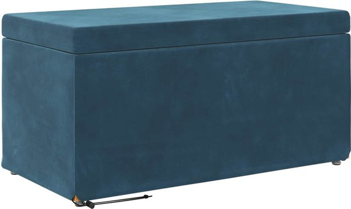 Polsterstuhl vidaXL in Blau aus Samt und Holzwerkstoff, B/H/T: 81 x 41 x 40 cm - Bild 1