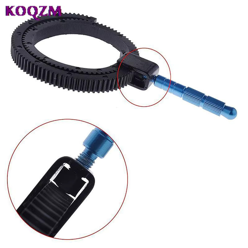 KOQZM Follow Focus Griff mit Skala und Zahnkranz für Kamera Objektive, Schwarz - Bild 2