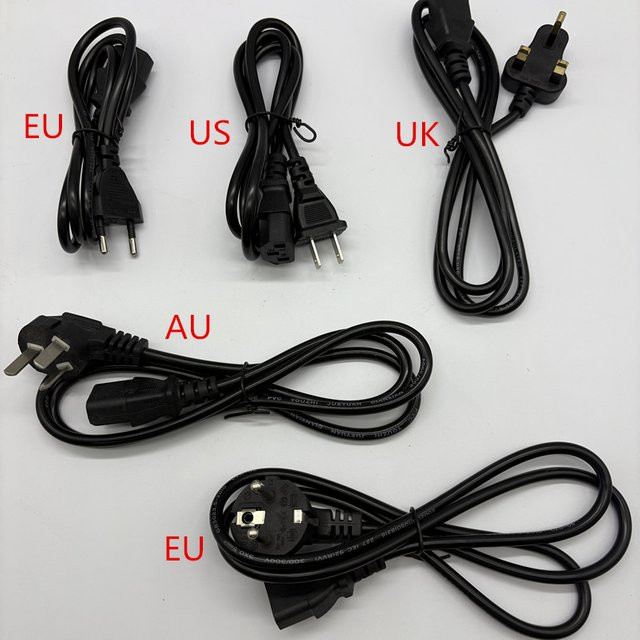MJJC Ladekabel Schwarz 1,2m 3-poliges AC-Netzteiladapterkabel für PC und Laptop - Bild 1