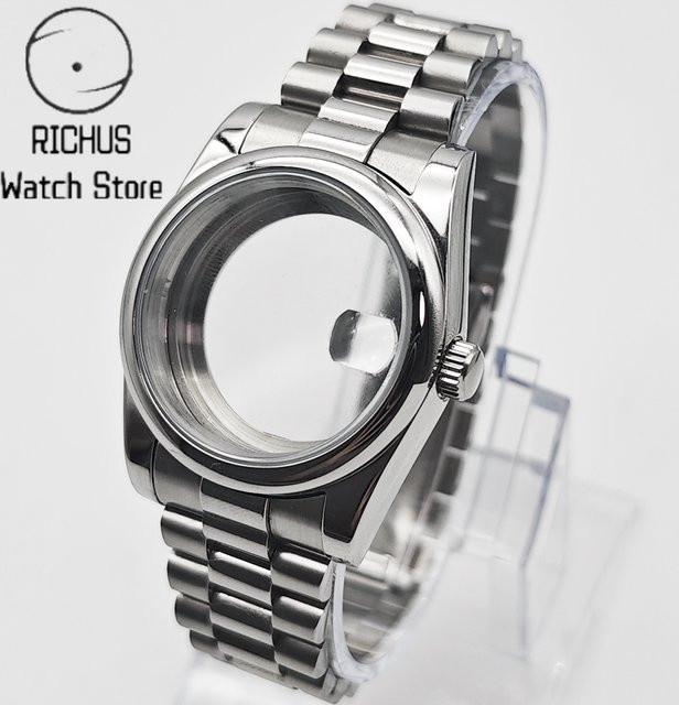 RICHUS Uhrengehäuse Edelstahl, Saphirglas, Silber, Unisex - Bild 1