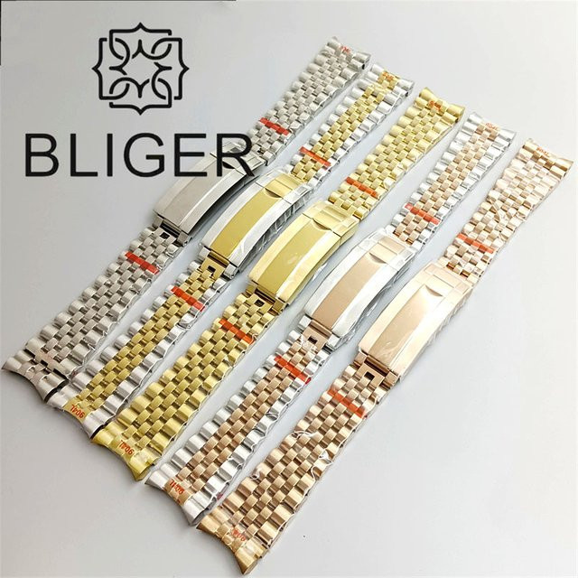 Bliger Uhrenarmband Edelstahl, Bicolor, 20 mm, Unisex - Bild 1