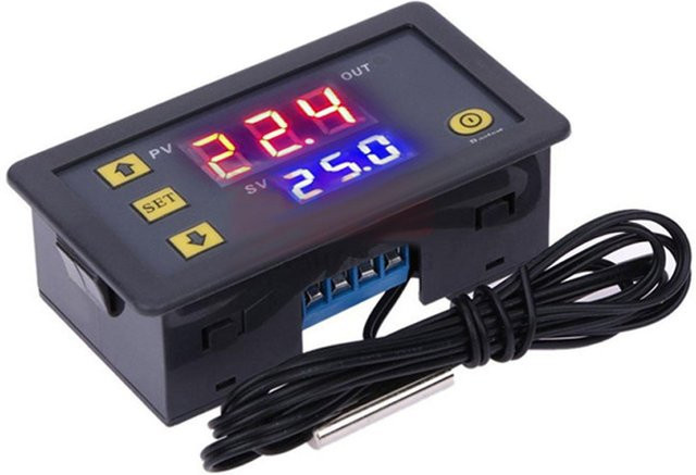 TOMTOP JMS Temperaturreglermodul mit wasserdichter Sonde und digitaler Anzeige in Schwarz - Bild 1
