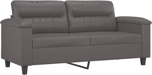 vidaXL 2-Sitzer-Sofa in Grau aus Kunstleder mit Metallrahmen für dein Wohnzimmer - Bild 1