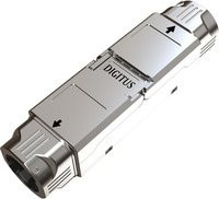 Digitus RJ45-Kupplung Netzwerk Adapter CAT 6a für Feldanwendungen, 500 MHz, 10GBase-T, Silber - Bild 1