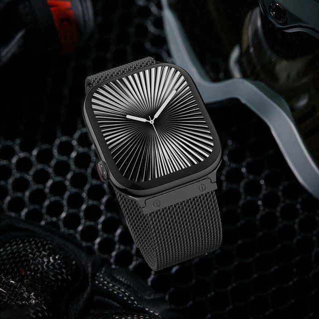 Milanaise-Schlaufenarmband, Schwarz, Unisex, für Apple Watch - Bild 1