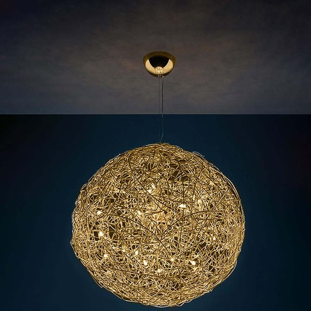 Catellani & Smith Fil de Fer LED-Pendelleuchte in Gold/Messing, rund, Durchmesser: 100 cm - Bild 1