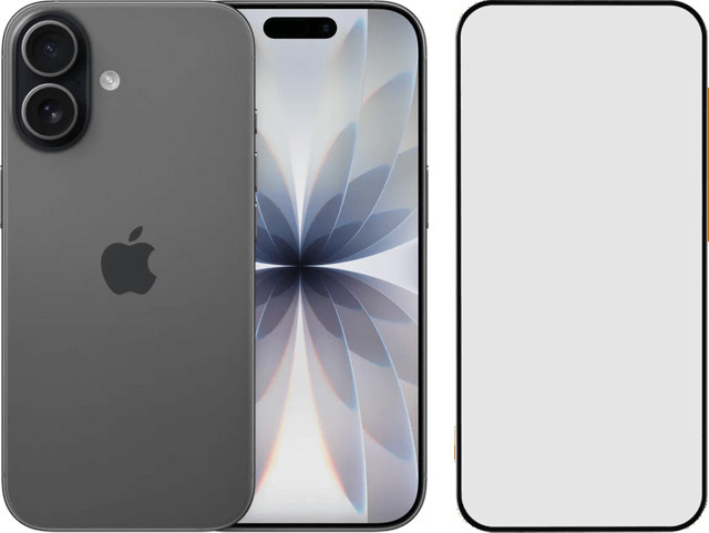 Apple iPhone 17 Smartphone 256GB Schwarz mit BlueBuilt Panzerglas - Bild 1