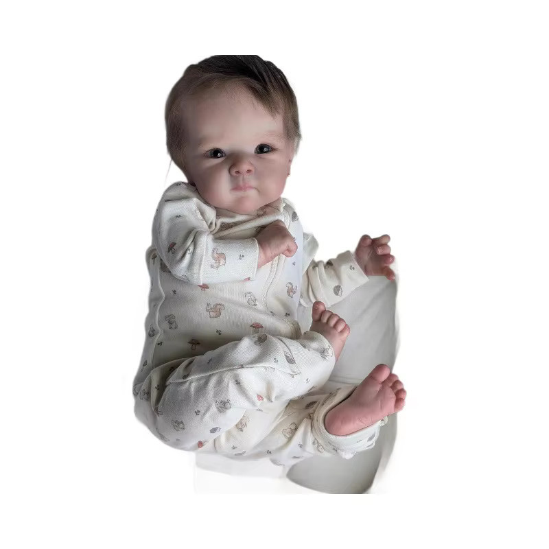 NPK Bettie Baby Reborn Puppe, 19 Zoll, Plüsch / Textil, Weiß - Bild 4