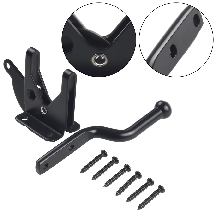 Heavy Duty SlamCatch Auto Tor Riegel mit Schrauben in Schwarz als Sicherheits Ersatz Zubehör Set - Bild 3