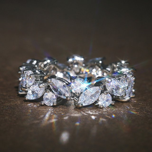 Huitan Ringe, Silber, Zirkonia, Damen - Bild 1