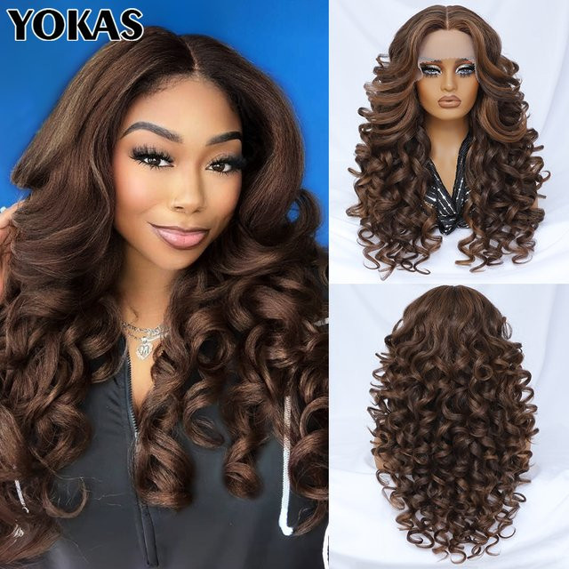 YOKAS Latisha Lace-Front-Perücke, synthetisch, 24 Zoll, Damen - Bild 1