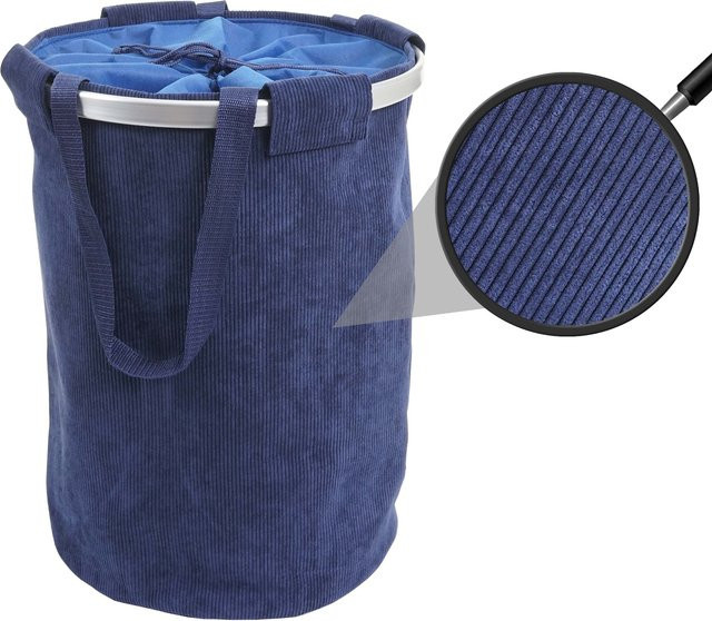 Wäschesammler MCW C34 Wäschekorb mit Kordelzug und Henkel in Blau, Volumen: 65 l, B: 55 cm, T: 39 cm - Bild 1