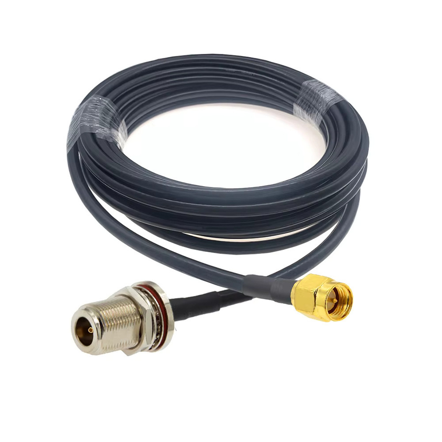 BEVOTOP RF-Verlängerungsbrücke LMR200 Schott-Koaxkabel mit SMA-Stecker auf N-Buchse in Schwarz für 4G LTE Wireless Router und Mobilfunkradio - Bild 3