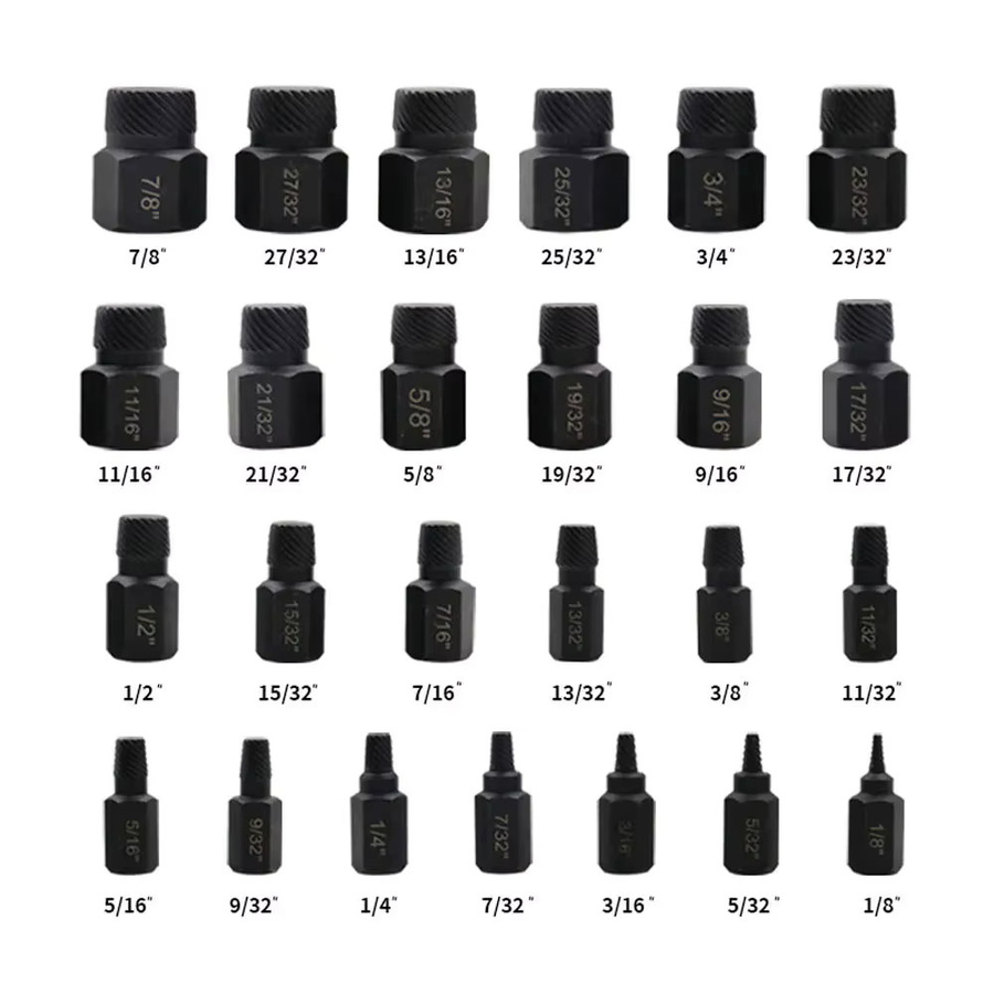 Podofo 25-teiliges Universal-Schraubenausdreher-Set aus Cr-Mo für beschädigte Schrauben und Sechskant-Spline-Profile - Bild 5