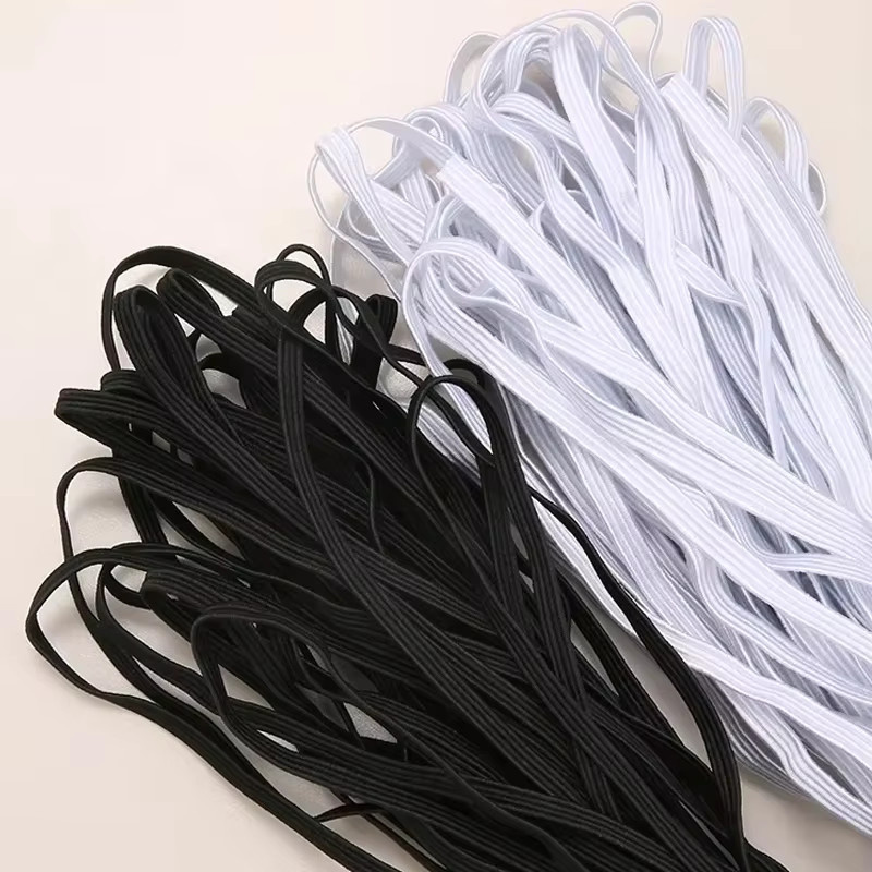 Hochelastisches flaches Gummiband in Schwarz, 10 m Länge, Breite: 3 mm, ideal für DIY-Projekte und Näharbeiten - Bild 2