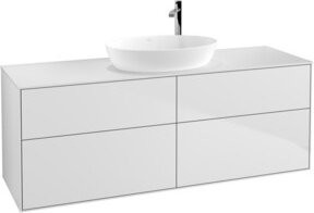 V&B Waschtischunterschrank Finion in Weiß Lack, B/T/H: 160 x 50,1 x 50,1 cm - Bild 1