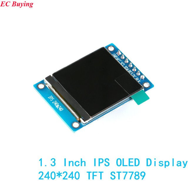 EC Buying 1,3 Zoll IPS OLED Displaymodul 240x240 RGB TFT ST7789 7-Pin 4-Draht Bildschirmplatine in Blau für Arduino DIY - Bild 1