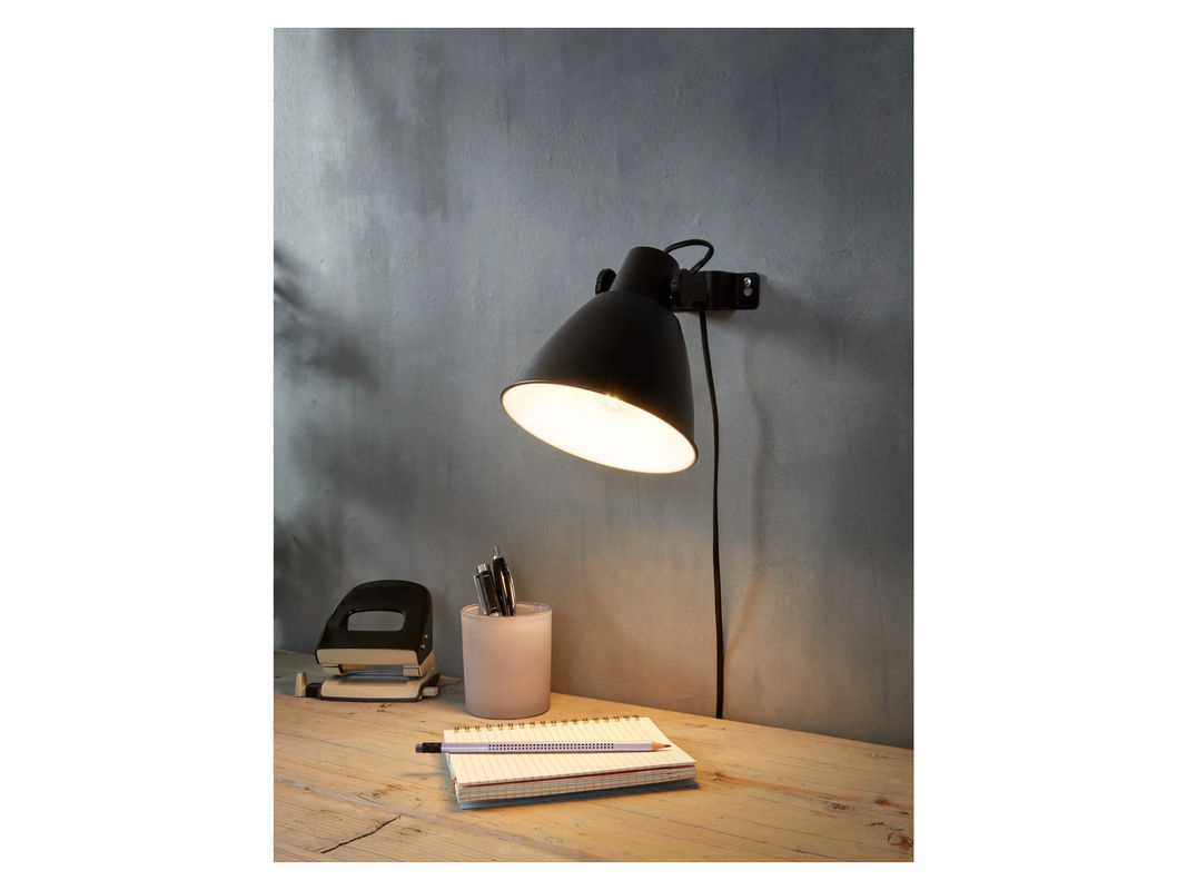 LIVARNO HOME Wandspot TEIWAZ 1-flammig aus Stahl in Schwarz mit LED-Filament-Leuchtmittel - Bild 2