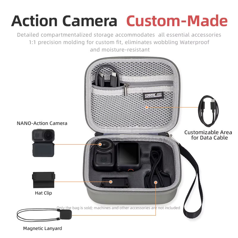 SZKOSTON Tragbare Stoßfeste Kamera Tasche für DJI OSMO NANO in Grau - Bild 4