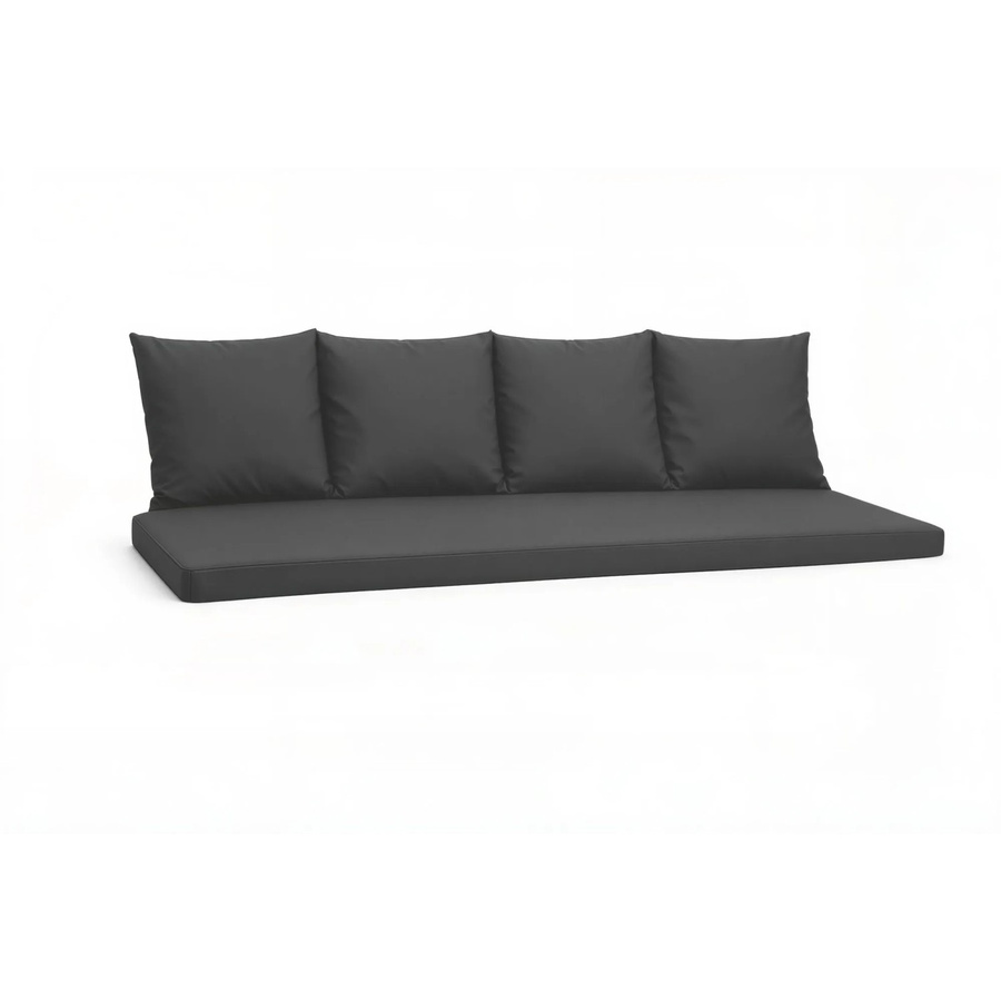 Setgarden Mix Bench Kissen Set für 3-Sitzer Bänke, Bankauflage und Kissen, Anthrazit, B/T: 180 x 60 cm und 50 x 56 cm - Bild 2