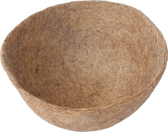Proflora Kokoseinlage für Blumenampeln mit Tropfschutz, Farbe: Braun, Durchmesser: 30 cm - Bild 1