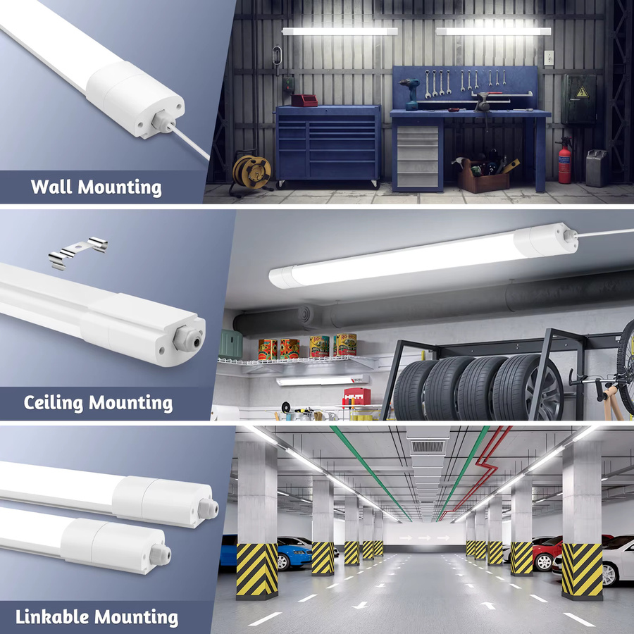 Oraymin 5er-Pack LED-Deckenleuchten, 36W, 3960LM, 4000K Neutralweiß, verkettbare Leuchten, Länge: 120 cm - Bild 2