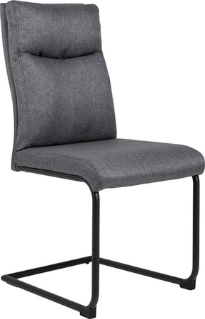 riess-ambiente Stuhl COMFORT Freischwinger in Grau mit Komfortgriff und Flachgewebe