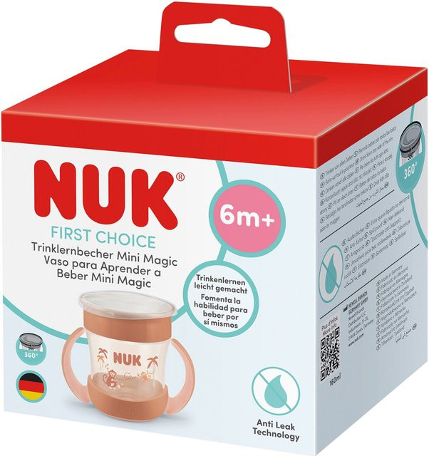 NUK Trinklernbecher Mini Magic Cup mit 360 Grad Rand, auslaufsicher, Orange/Mehrfarbig, 160 ml - Bild 1