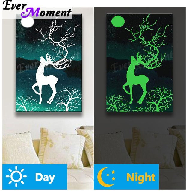 Ever Moment Malen nach Diamanten Hirsch Motiv Weihnachten, Mehrfarbig, B/H: 75 x 50 cm - Bild 1