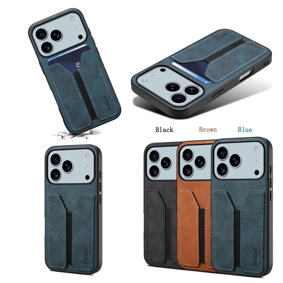 szHAIyu Luxus Wallet Handyhülle aus PU-Leder mit Kartenhalter für iPhone 11 bis iPhone 17 Pro Max in Blau - Bild 4