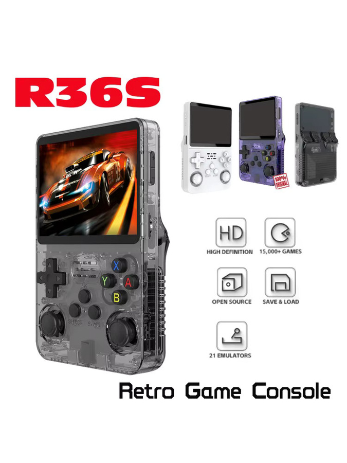 ZOCO Retro-Spielkonsole mit 3,5-Zoll-Display, Linux-Open-Source-System und 64 GB Speicher in Lila - Bild 4
