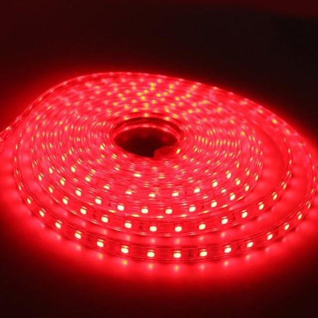 Yongkomo LED Streifen Rot 5M Wasserdicht IP65 220V Flexible SMD Beleuchtung für Indoor und Outdoor - Bild 1