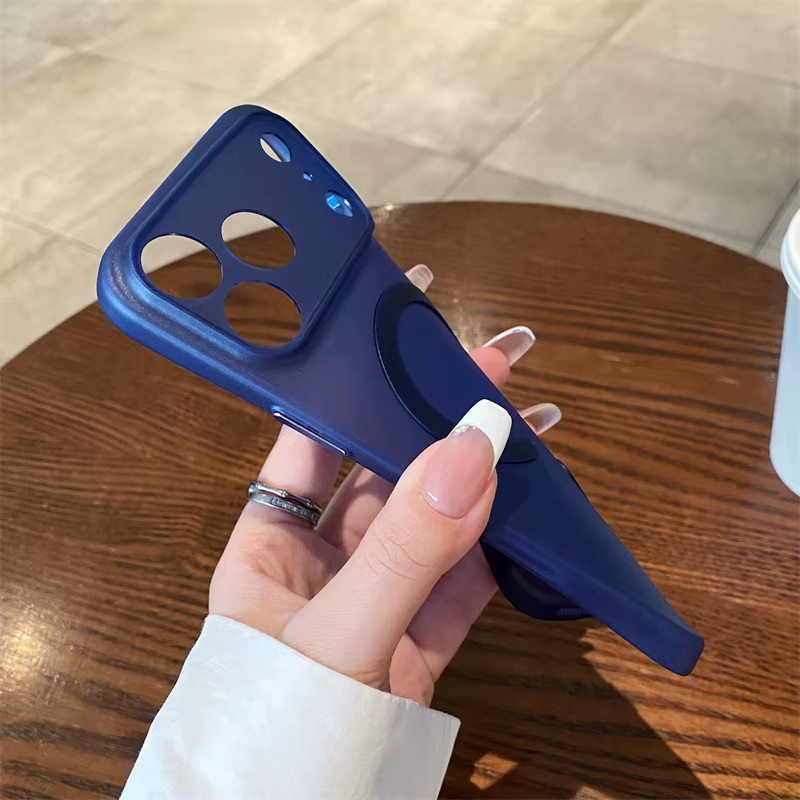 SUNWARD Ultradünne MagSafe TPU Soft Cover Hülle für iPhone, transparent/blau - Bild 2