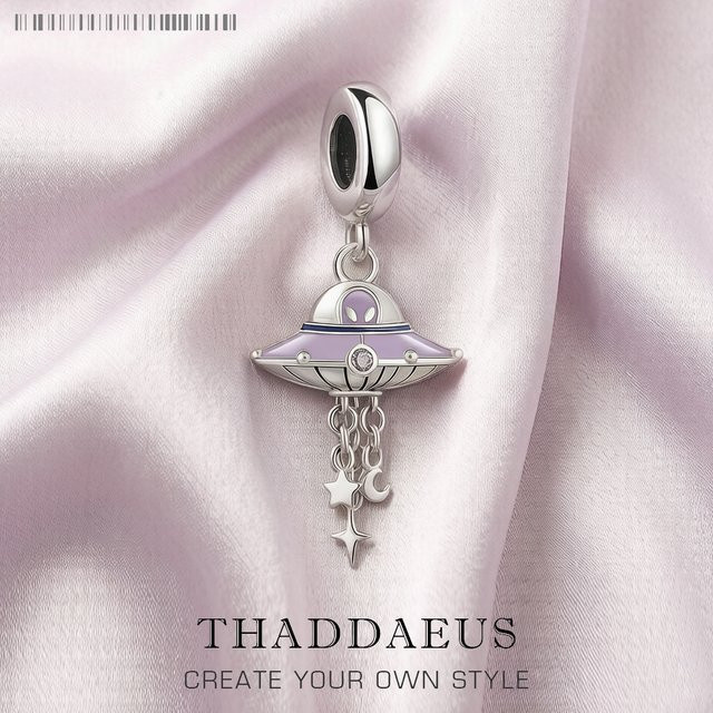 Thaddaeus Anhänger, 925 Silber, UFO, Unisex - Bild 1