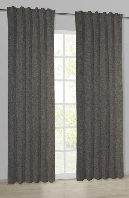 POCOline Kombivorhang Ulrich in Anthrazit, blickdicht, Polyester, Breite: 135 cm, Höhe: 245 cm - Bild 1