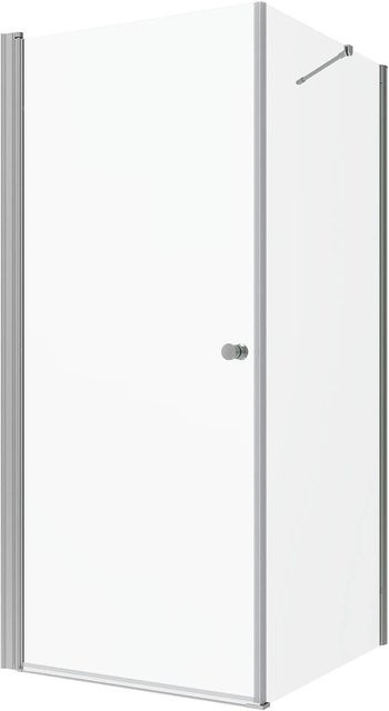 Aquabatos Duschkabine Eckeinstieg mit Pendeltür und Seitenwand, Glas transparent, B/T/H: 100 x 90 x 187 cm - Bild 1