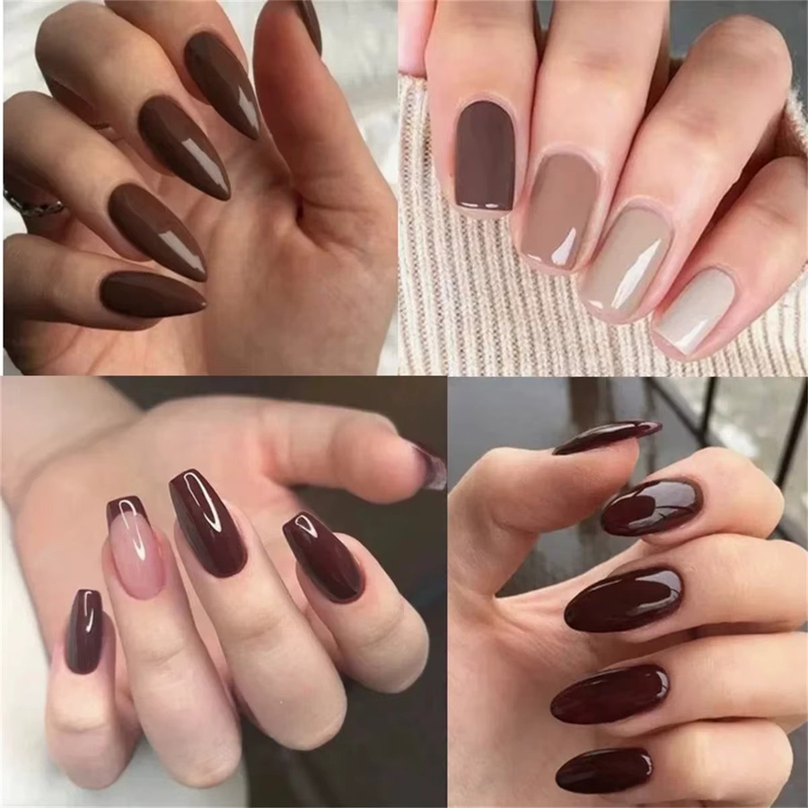 MEET ACROSS Gel-Nagellack, Kaffeebraun, glänzend - Bild 5