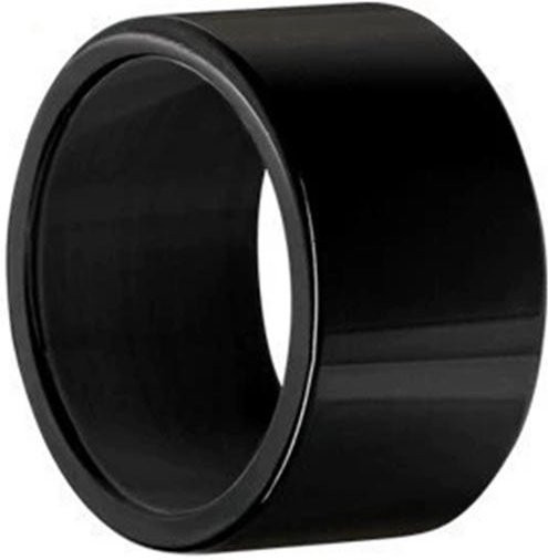 Ring Edelstahl, Schwarz, Herren, 12 mm Breite - Bild 1