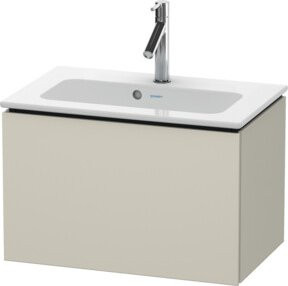 Duravit Waschtischunterschrank Compact L-Cube, Farbe: Tau Matt Beige, Wandhängend, 1 Auszug, B: 62,0 cm, T: 39,1 cm, H: 40,0 cm - Bild 1