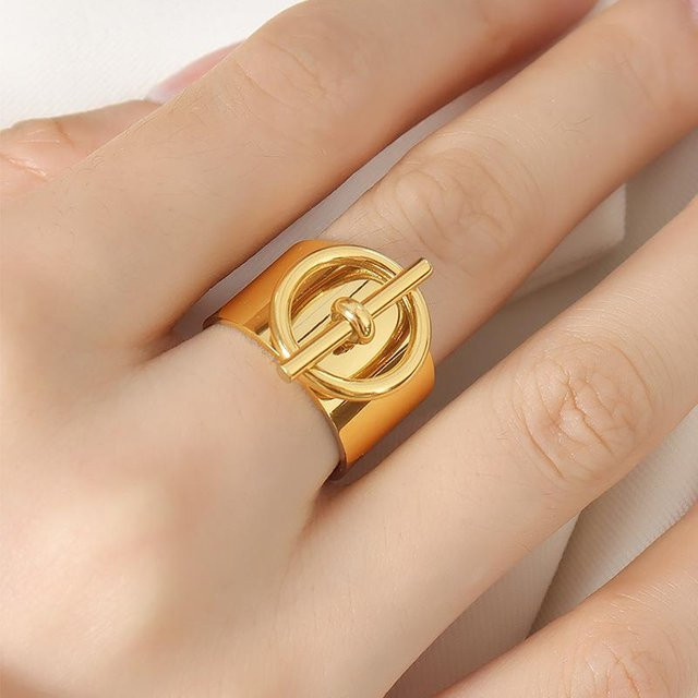 Lucky Star Jewelry Ring Edelstahl, 18K Vergoldet, Zirkonia, Damen - Bild 1