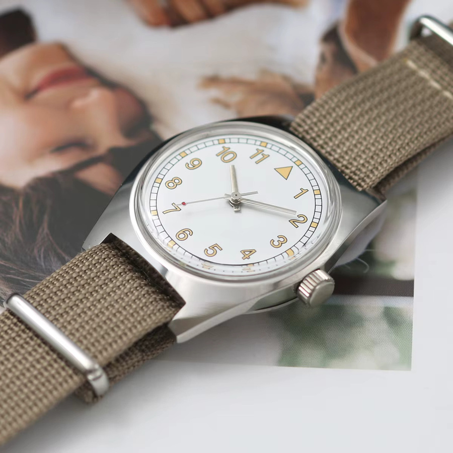 HEIMDALLR Armbanduhr, Herren, Handaufzug, Edelstahl, 36 mm, Weiß - Bild 3