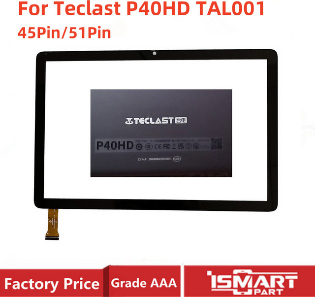 Teclast P40HD TAL001 Ersatz Touchscreen Digitizer Glas Panel in Schwarz - Bild 1
