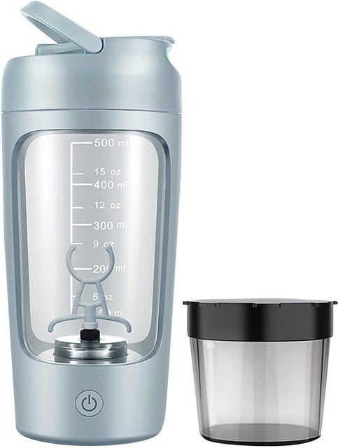 Elektrische Shaker-Flasche aus Tritan in Blau für Protein-Shakes und Mahlzeitenersatz, USB-aufladbarer Mixerbecher - Bild 1