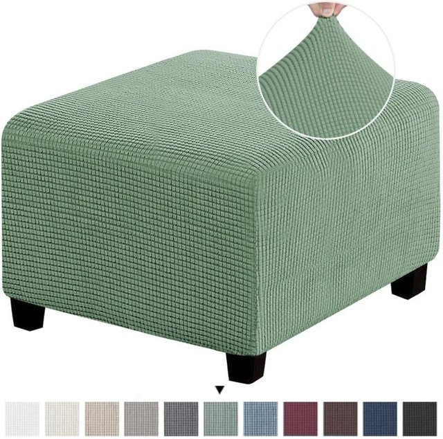 Bestbags Jacquard Stretch Ottomanenbezug für Hocker in Grün - Bild 1
