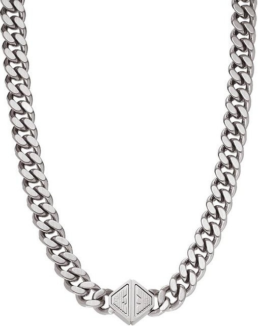 Emporio Armani Halskette, Edelstahl, Silber, Herren - Bild 1
