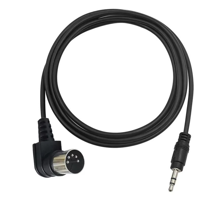 BSN Audio Verlängerungskabel DIN 5 Pin MIDI auf 3,5 mm Stereo Jack, Schwarz - Bild 2