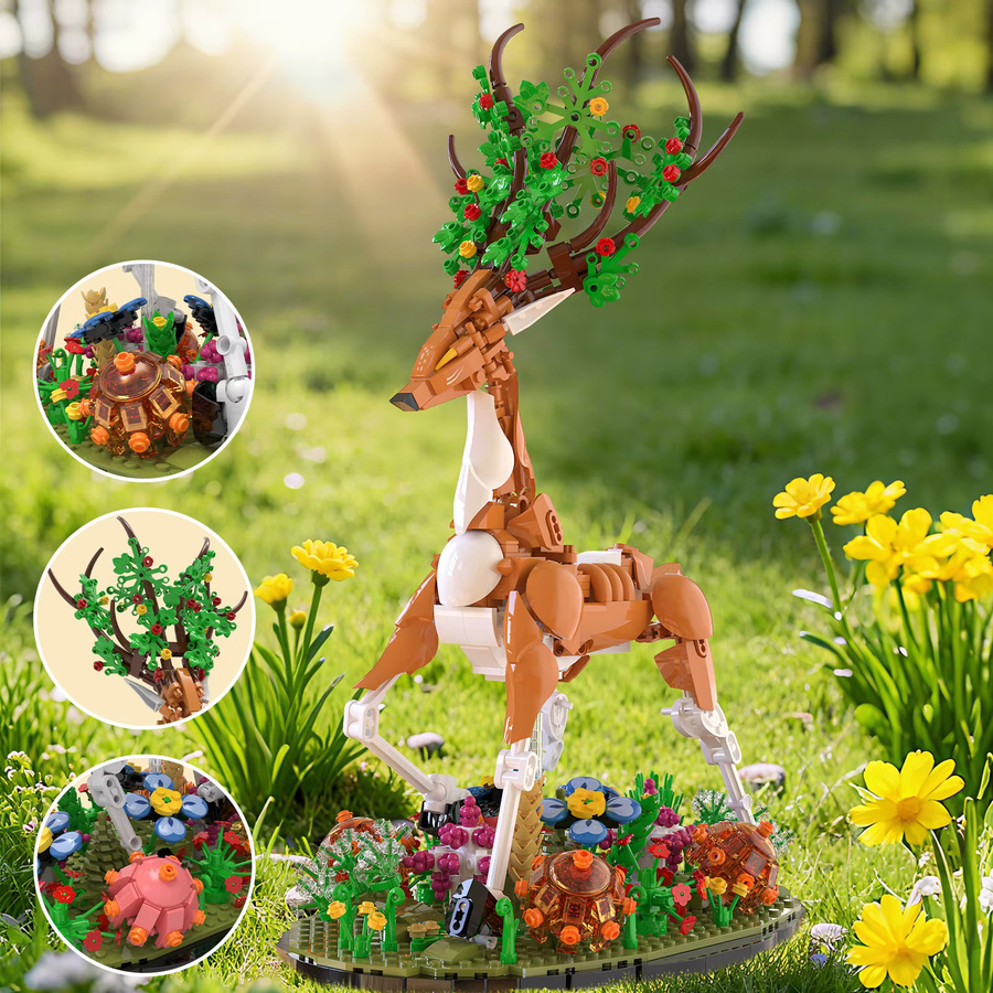 AMAZINGBLOKS Sika-Hirsch, Baukasten, 1220 Teile, ab 8 Jahren - Bild 4